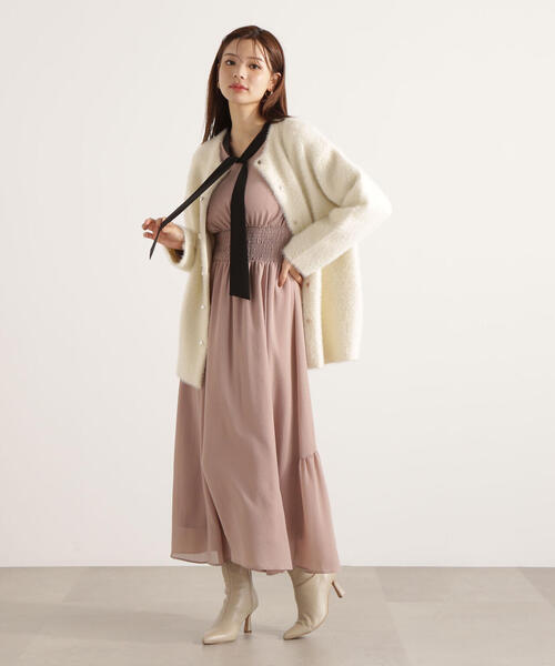 PROPORTION BODY DRESSING（プロポーションボディドレッシング）の「【青島心さん着用】フェザージャコット / 1215255901（テーラードジャケット・レディース・グレー/ホワイト系その他/ベージュ/オフホワイト・MEDIUM/SMALL）」の12枚目の写真