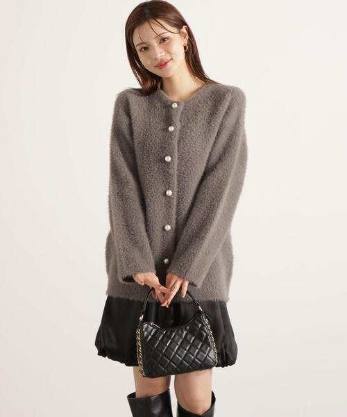 PROPORTION BODY DRESSING（プロポーションボディドレッシング）の「【青島心さん着用】フェザージャコット / 1215255901（テーラードジャケット・レディース・グレー/ホワイト系その他/ベージュ/オフホワイト・MEDIUM/SMALL）」の4枚目の写真