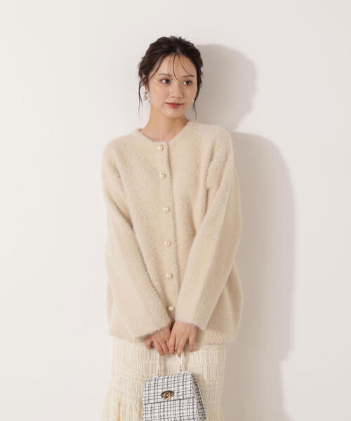 PROPORTION BODY DRESSING（プロポーションボディドレッシング）の「【青島心さん着用】フェザージャコット / 1215255901（テーラードジャケット・レディース・グレー/ホワイト系その他/ベージュ/オフホワイト・MEDIUM/SMALL）」の2枚目の写真