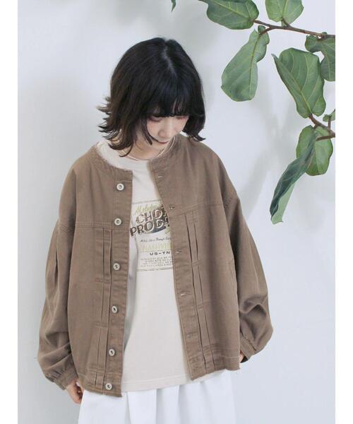 Samansa Mos2 blue（サマンサモスモスブルー）の「ヴィンテージ風プリントTシャツ（Tシャツ/カットソー・レディース・ブラウン/チャコールグレー/ライトベージュ・F）」の21枚目の写真