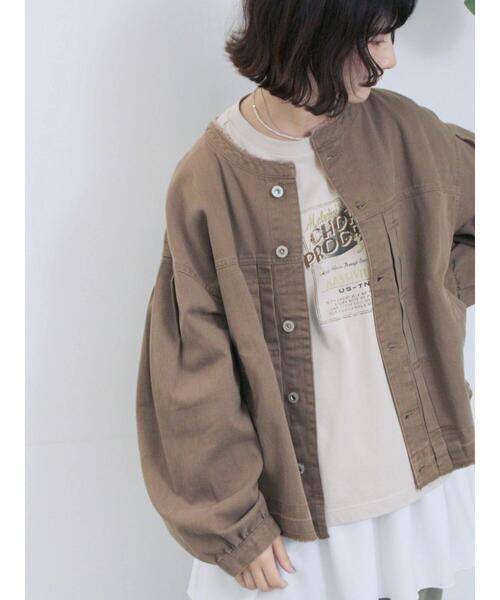 Samansa Mos2 blue（サマンサモスモスブルー）の「ヴィンテージ風プリントTシャツ（Tシャツ/カットソー・レディース・ブラウン/チャコールグレー/ライトベージュ・F）」の22枚目の写真