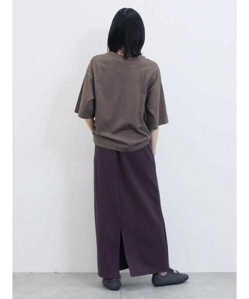 Samansa Mos2 blue(サマンサモスモスブルー)の「ヴィンテージ風プリントTシャツ(Tシャツ/カットソー・レディース・ブラウン/チャコールグレー/ライトベージュ・F)」の18枚目の写真