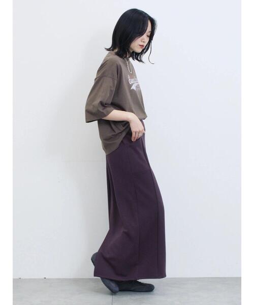 Samansa Mos2 blue(サマンサモスモスブルー)の「ヴィンテージ風プリントTシャツ(Tシャツ/カットソー・レディース・ブラウン/チャコールグレー/ライトベージュ・F)」の19枚目の写真