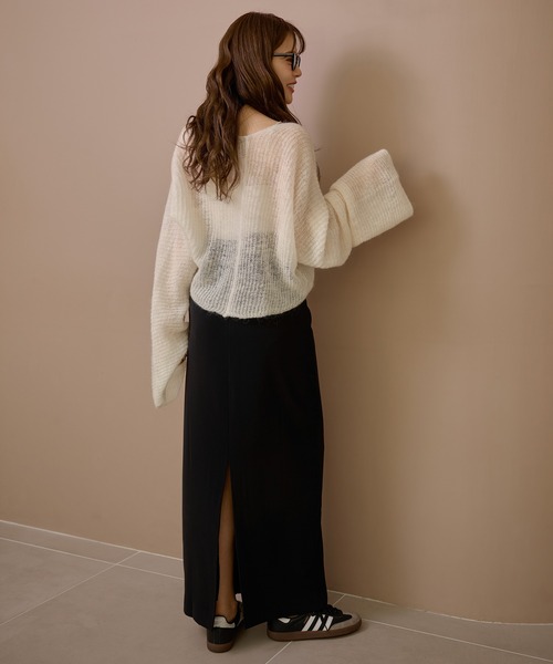 LAULEN(ローレン)の「loose knit bolero cardigan /ルーズショートボレロニットカーディガン(カーディガン/ボレロ・レディース・ベージュ/ブラック/アイボリー・FREE)」の8枚目の写真