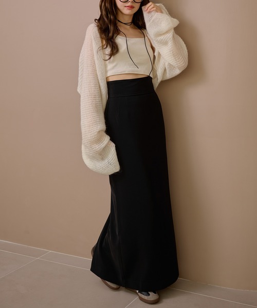LAULEN(ローレン)の「loose knit bolero cardigan /ルーズショートボレロニットカーディガン(カーディガン/ボレロ・レディース・ベージュ/ブラック/アイボリー・FREE)」の10枚目の写真