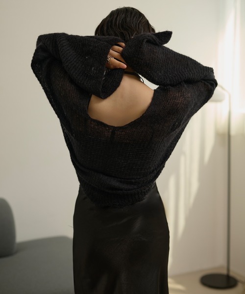 LAULEN(ローレン)の「loose knit bolero cardigan /ルーズショートボレロニットカーディガン(カーディガン/ボレロ・レディース・ベージュ/ブラック/アイボリー・FREE)」の13枚目の写真