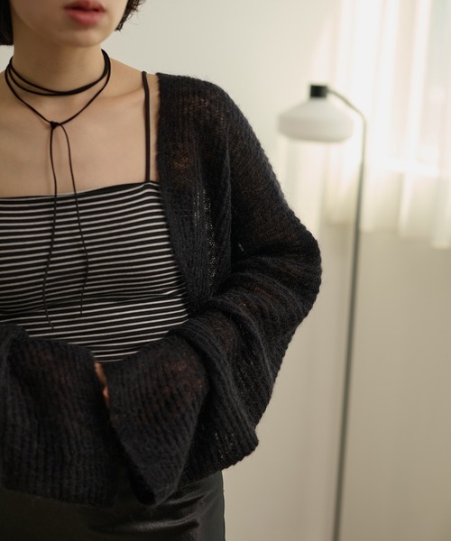 LAULEN(ローレン)の「loose knit bolero cardigan /ルーズショートボレロニットカーディガン(カーディガン/ボレロ・レディース・ベージュ/ブラック/アイボリー・FREE)」の15枚目の写真