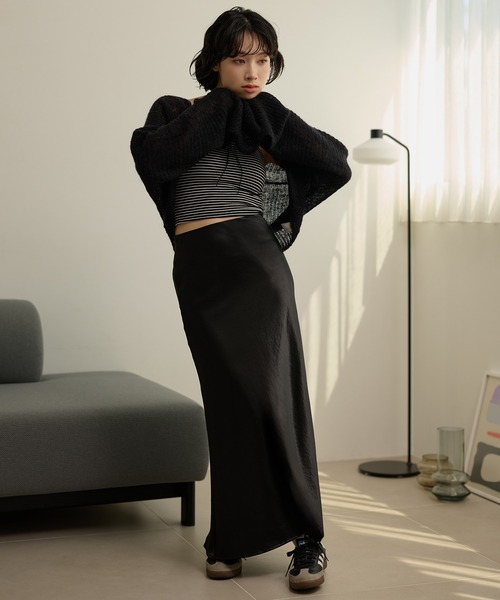 LAULEN(ローレン)の「loose knit bolero cardigan /ルーズショートボレロニットカーディガン(カーディガン/ボレロ・レディース・ベージュ/ブラック/アイボリー・FREE)」の16枚目の写真