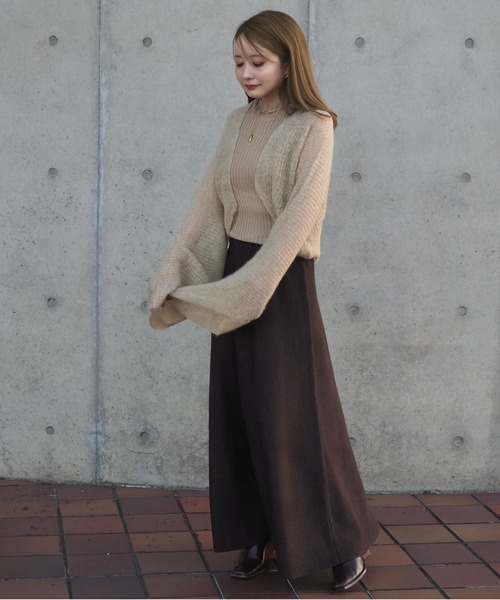LAULEN(ローレン)の「loose knit bolero cardigan /ルーズショートボレロニットカーディガン(カーディガン/ボレロ・レディース・ベージュ/ブラック/アイボリー・FREE)」の21枚目の写真