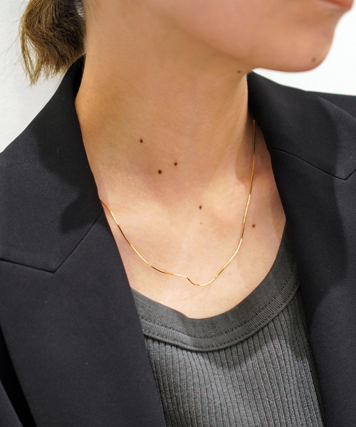 Garden of Eden（ガーデンオブエデン）の「【GARDEN OF EDEN/ガーデン オブ エデン】9KG snakechainNecklace 45cm（ネックレス・レディース・ゴールド・5）」の3枚目の写真