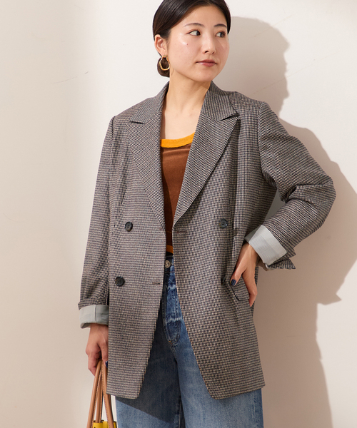 journal standard L'essage(ジャーナルスタンダードレサージュ)の「ガンクラブチェックジャケット(テーラードジャケット・レディース・ウッド・36/38)」の17枚目の写真