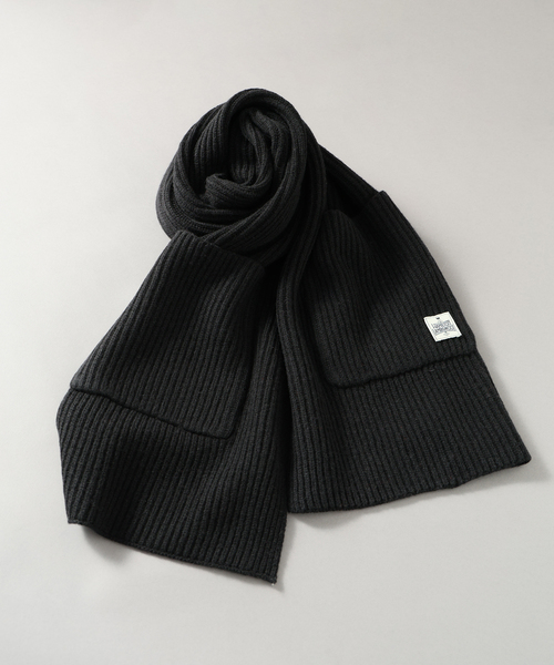 JOURNAL STANDARD relume(ジャーナルスタンダード レリューム)の「ハミルトン ウール ガーター マフラー(マフラー・メンズ・レンガ/グレー/ブラック系その他/パープル・FREE)」の2枚目の写真