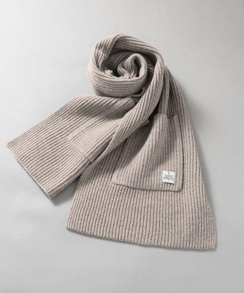 JOURNAL STANDARD relume(ジャーナルスタンダード レリューム)の「ハミルトン ウール ガーター マフラー(マフラー・メンズ・レンガ/グレー/ブラック系その他/パープル・FREE)」の3枚目の写真