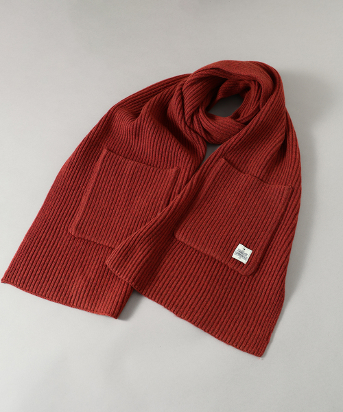 JOURNAL STANDARD relume(ジャーナルスタンダード レリューム)の「ハミルトン ウール ガーター マフラー(マフラー・メンズ・レンガ/グレー/ブラック系その他/パープル・FREE)」の4枚目の写真