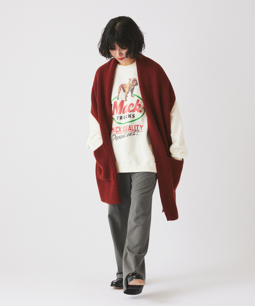 JOURNAL STANDARD relume(ジャーナルスタンダード レリューム)の「ハミルトン ウール ガーター マフラー(マフラー・メンズ・レンガ/グレー/ブラック系その他/パープル・FREE)」の6枚目の写真