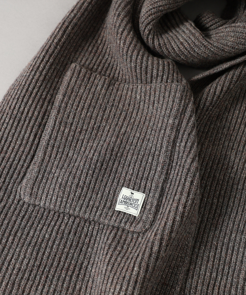 JOURNAL STANDARD relume(ジャーナルスタンダード レリューム)の「ハミルトン ウール ガーター マフラー(マフラー・メンズ・レンガ/グレー/ブラック系その他/パープル・FREE)」の16枚目の写真