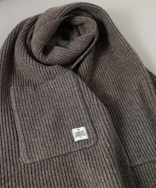 JOURNAL STANDARD relume(ジャーナルスタンダード レリューム)の「ハミルトン ウール ガーター マフラー(マフラー・メンズ・レンガ/グレー/ブラック系その他/パープル・FREE)」の17枚目の写真