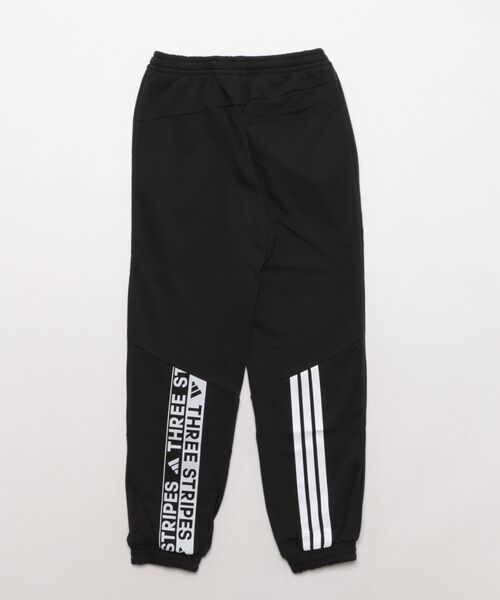adidas(アディダス)の「adidas/アディダス U WORD パンツ キッズ ロンパン HM245(その他パンツ・キッズ・ブラック×ホワイト・130cm/140cm/150cm/160cm)」の2枚目の写真