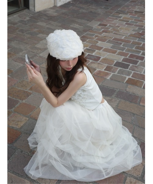 ランダムタックチュールロングスカート（スカート）｜Darich