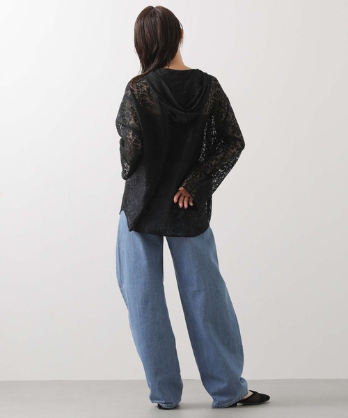 Gready Brilliant（グレディブリリアン）の「コードレースパーカーブラウス（シャツ/ブラウス・レディース・ブラック/アイボリー・38）」の14枚目の写真