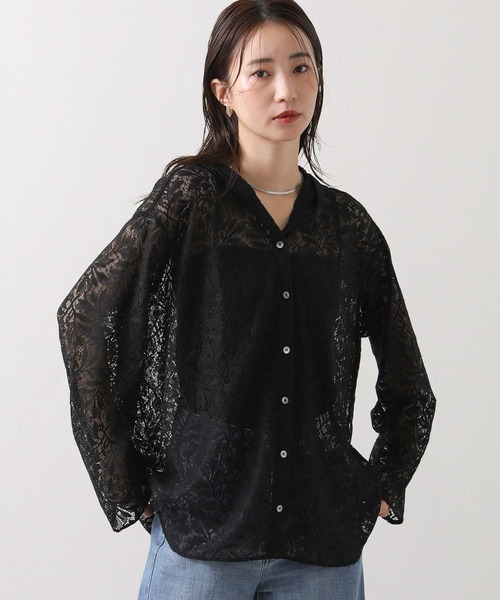 Gready Brilliant（グレディブリリアン）の「コードレースパーカーブラウス（シャツ/ブラウス・レディース・ブラック/アイボリー・38）」の16枚目の写真