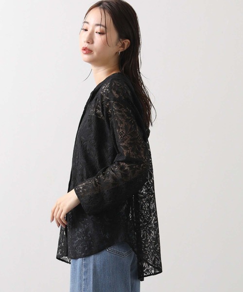 Gready Brilliant（グレディブリリアン）の「コードレースパーカーブラウス（シャツ/ブラウス・レディース・ブラック/アイボリー・38）」の17枚目の写真