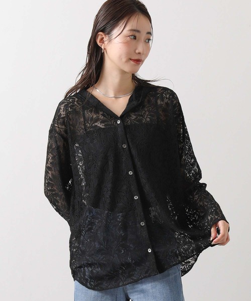 Gready Brilliant（グレディブリリアン）の「コードレースパーカーブラウス（シャツ/ブラウス・レディース・ブラック/アイボリー・38）」の19枚目の写真