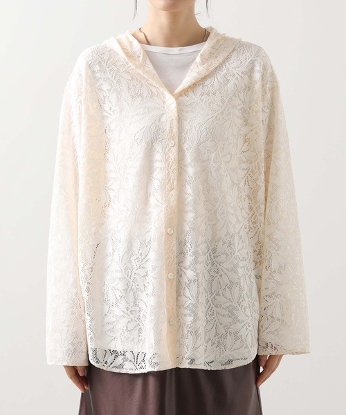 Gready Brilliant（グレディブリリアン）の「コードレースパーカーブラウス（シャツ/ブラウス・レディース・ブラック/アイボリー・38）」の21枚目の写真