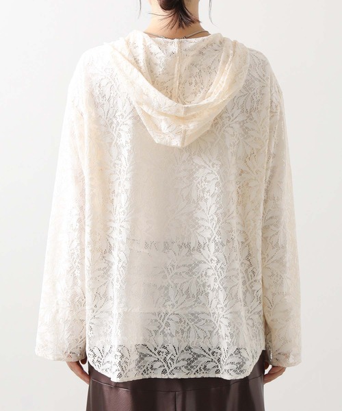 Gready Brilliant（グレディブリリアン）の「コードレースパーカーブラウス（シャツ/ブラウス・レディース・ブラック/アイボリー・38）」の22枚目の写真