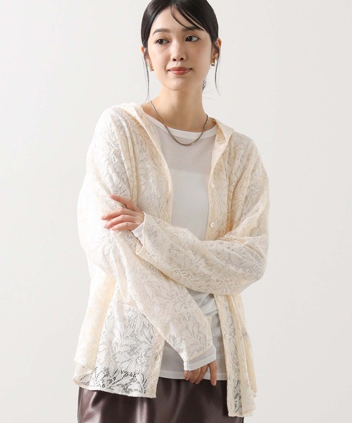 Gready Brilliant（グレディブリリアン）の「コードレースパーカーブラウス（シャツ/ブラウス・レディース・ブラック/アイボリー・38）」の11枚目の写真