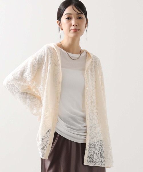 Gready Brilliant（グレディブリリアン）の「コードレースパーカーブラウス（シャツ/ブラウス・レディース・ブラック/アイボリー・38）」の7枚目の写真