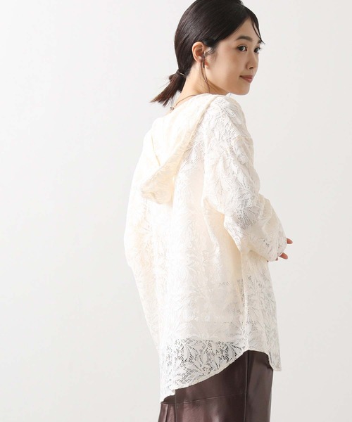Gready Brilliant（グレディブリリアン）の「コードレースパーカーブラウス（シャツ/ブラウス・レディース・ブラック/アイボリー・38）」の8枚目の写真