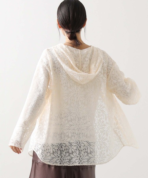 Gready Brilliant（グレディブリリアン）の「コードレースパーカーブラウス（シャツ/ブラウス・レディース・ブラック/アイボリー・38）」の9枚目の写真