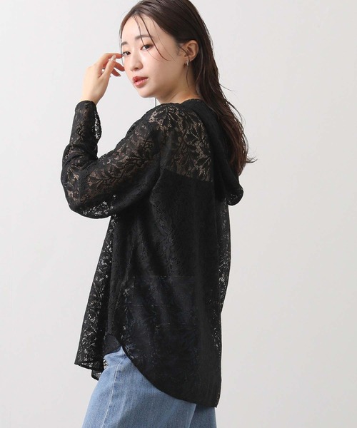 Gready Brilliant（グレディブリリアン）の「コードレースパーカーブラウス（シャツ/ブラウス・レディース・ブラック/アイボリー・38）」の20枚目の写真