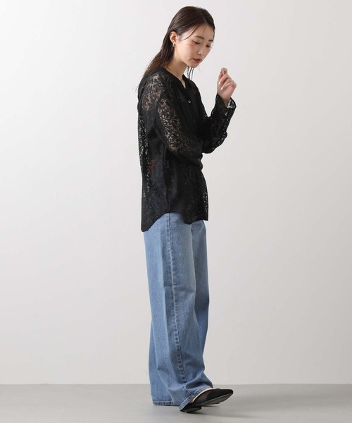 Gready Brilliant（グレディブリリアン）の「コードレースパーカーブラウス（シャツ/ブラウス・レディース・ブラック/アイボリー・38）」の13枚目の写真