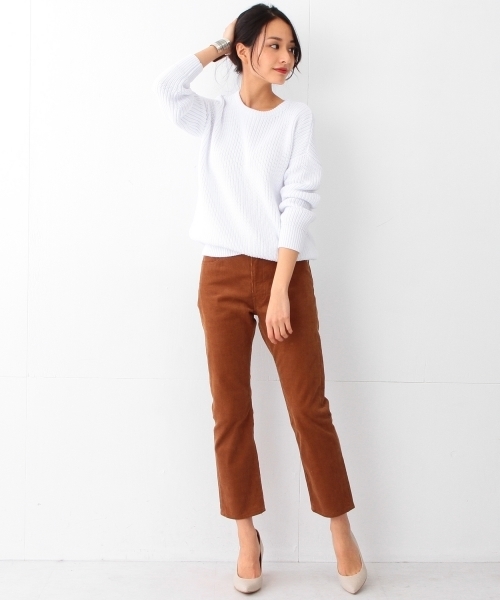 VONDEL（フォンデル）の「【CLASSY.7月号掲載】VONDEL / HUG コーデュロイパンツ（デニムパンツ・レディース・ホワイト系その他/ブラウン・26inch/24inch/25inch）」の13枚目の写真