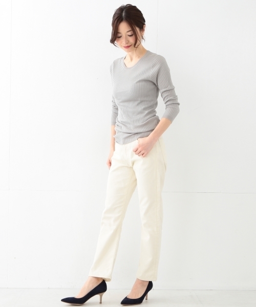 VONDEL（フォンデル）の「【CLASSY.7月号掲載】VONDEL / HUG コーデュロイパンツ（デニムパンツ・レディース・ホワイト系その他/ブラウン・26inch/24inch/25inch）」の14枚目の写真