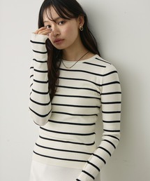 【7色展開】クルーネックリブニットセーター