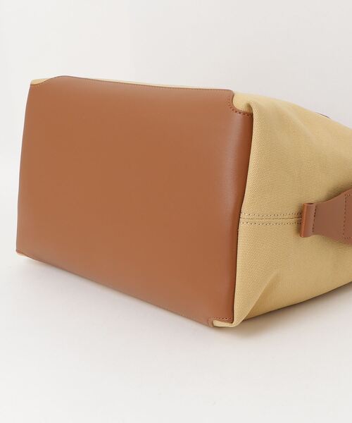 THEATRE PRODUCTS（シアタープロダクツ）の「キャンバスコンビハンドバッグＬ（ボストンバッグ・レディース・ブラウン/ブラック・FREE）」の4枚目の写真