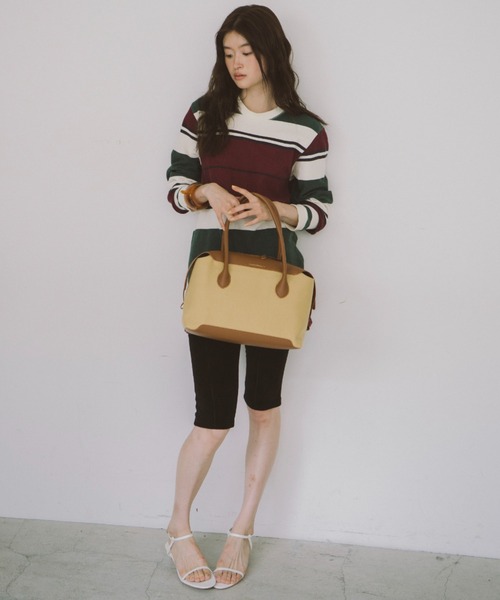 THEATRE PRODUCTS（シアタープロダクツ）の「キャンバスコンビハンドバッグＬ（ボストンバッグ・レディース・ブラウン/ブラック・FREE）」の22枚目の写真