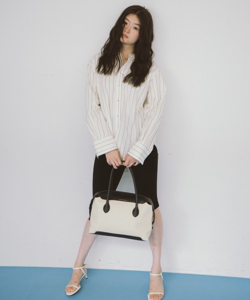 THEATRE PRODUCTS（シアタープロダクツ）の「キャンバスコンビハンドバッグＬ（ボストンバッグ・レディース・ブラウン/ブラック・FREE）」の15枚目の写真