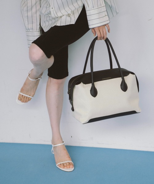 THEATRE PRODUCTS（シアタープロダクツ）の「キャンバスコンビハンドバッグＬ（ボストンバッグ・レディース・ブラウン/ブラック・FREE）」の16枚目の写真