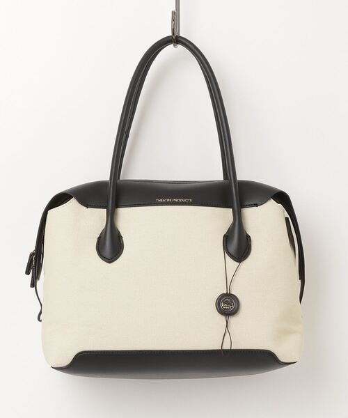 THEATRE PRODUCTS（シアタープロダクツ）の「キャンバスコンビハンドバッグＬ（ボストンバッグ・レディース・ブラウン/ブラック・FREE）」の21枚目の写真