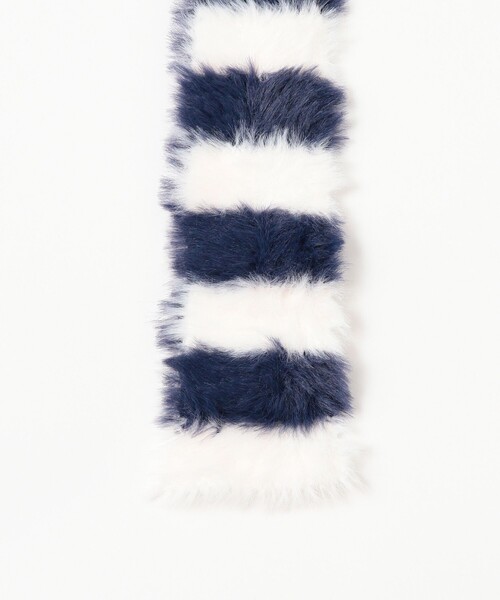 Ray BEAMS（レイビームス）の「スリム 柄 マフラー（マフラー・レディース・ホワイト/ダークブラウン・ONE SIZE）」の7枚目の写真