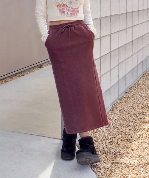 BILLABONG(ビラボン)の「BILLABONG レディース QUILT MIX LONG SKIRT スカート 【2025年秋冬モデル】/ビラボンセットアップ対応サイド切り替えデザインスウェットロングスカート(スカート・レディース・オフホワイト/ホワイト/ブラウン系その他・LARGE/MEDIUM)」の16枚目の写真