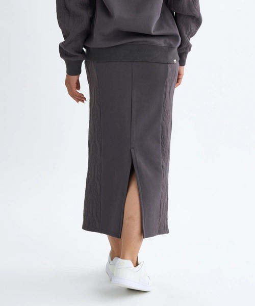 BILLABONG(ビラボン)の「BILLABONG レディース QUILT MIX LONG SKIRT スカート 【2025年秋冬モデル】/ビラボンセットアップ対応サイド切り替えデザインスウェットロングスカート(スカート・レディース・オフホワイト/ホワイト/ブラウン系その他・LARGE/MEDIUM)」の6枚目の写真