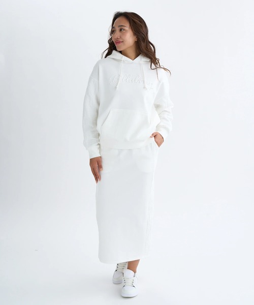 BILLABONG(ビラボン)の「BILLABONG レディース QUILT MIX LONG SKIRT スカート 【2025年秋冬モデル】/ビラボンセットアップ対応サイド切り替えデザインスウェットロングスカート(スカート・レディース・オフホワイト/ホワイト/ブラウン系その他・LARGE/MEDIUM)」の5枚目の写真