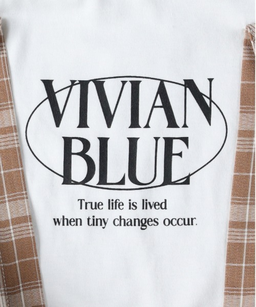 Right-on（ライトオン）の「【VIVIAN BLUE】肩あきドッキング長袖シャツ（シャツ/ブラウス・キッズ・ベージュ/ブラック・130/140/150/160）」の8枚目の写真