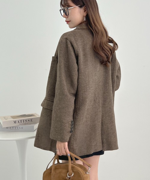 Futier land（フューティアランド）の「袖ボタンテーラードジャケット（テーラードジャケット・レディース・ブラック/ブラウン・MEDIUM/LARGE）」の11枚目の写真