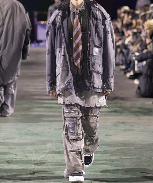 Maison MIHARA YASUHIRO（メゾンミハラヤスヒロ）の「【MIHARAYASUHIRO/ミハラヤスヒロ】WAIST LAYERD FLIGHT PANTS（カーゴパンツ・メンズ・カーキ/ブラック・46/44）」の15枚目の写真